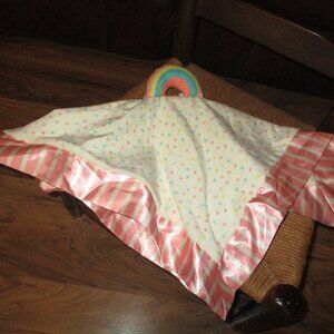 Matilda Jane Dream Chasers Dreaming Rainbows Lovey Security Blanket Satin Trim